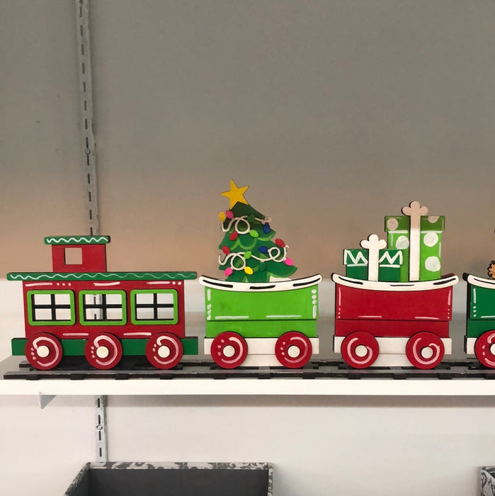 Christmas Train Set Shelf Sitter (UNPAINTED)