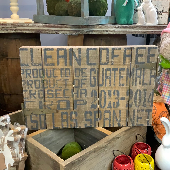 COFFEE WOOD SIGN SIGN