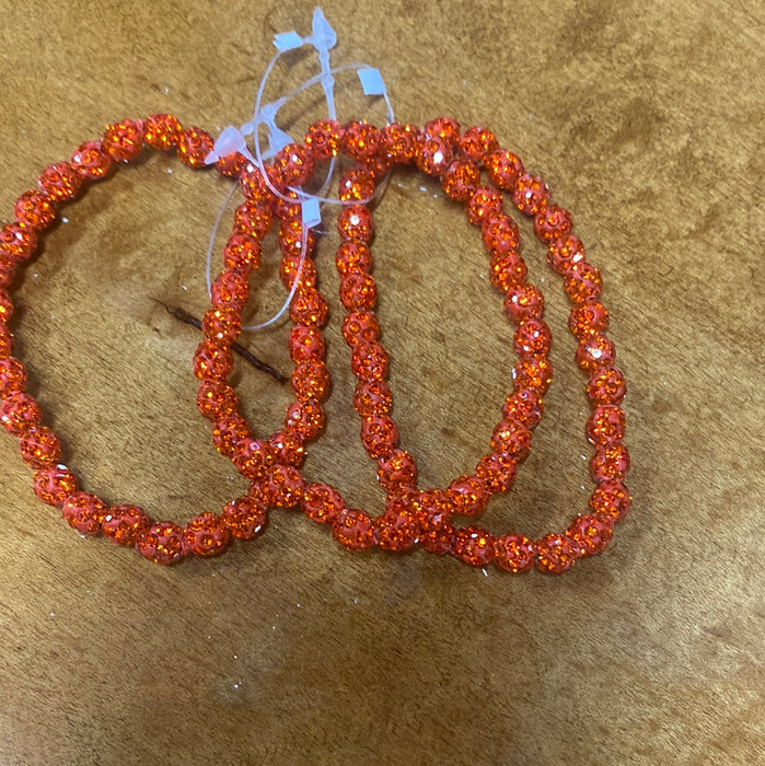 Orange Rhinestone  Bracelet