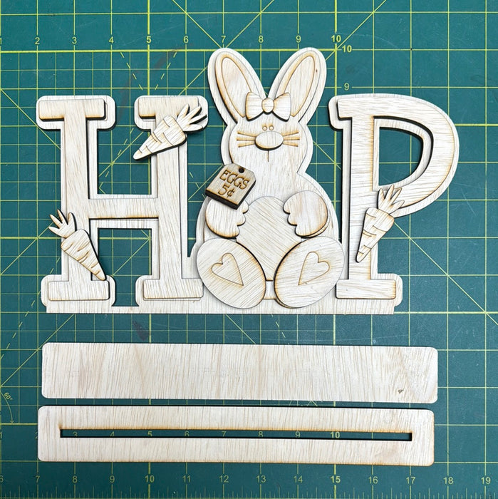 HOP Standing Bunny Shelf Sitter  (UNPAINTED)