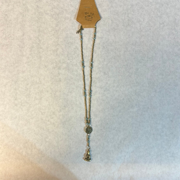 Necklace beaded with Buddha charm