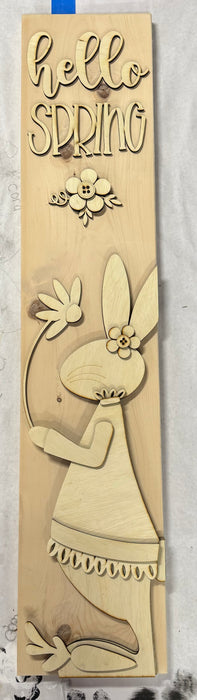 HELLO SPRING BUNNY PORCH LEANER ATTACHMENTS (UNPAINTED)