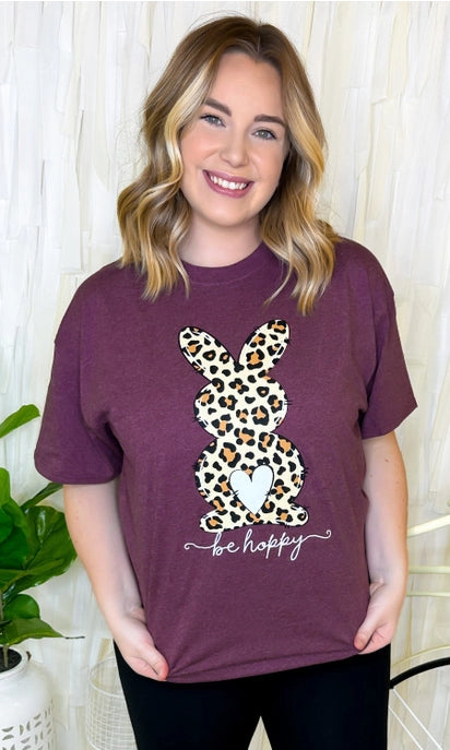 Be Hoppy Leopard Bunny T-Shirt