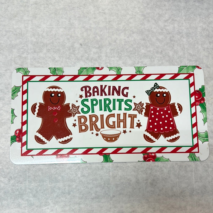 BAKING SPIRITS BRIGHT METAL SIGN  6 X 12"