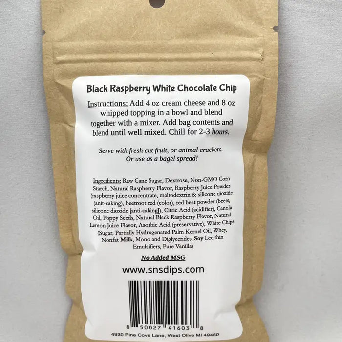 BLACK RASPBERRY & WHITE CHOCOLATE CHIP DIP MIX