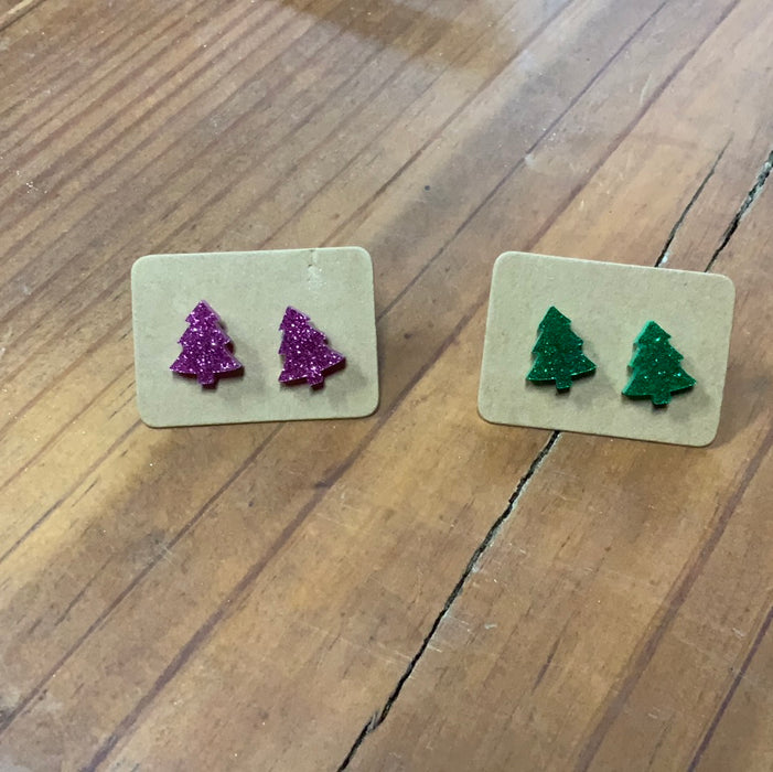Christmas Tree stud earring