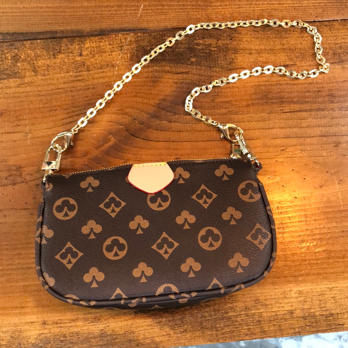 Small Handbag Brown with Chain strap
