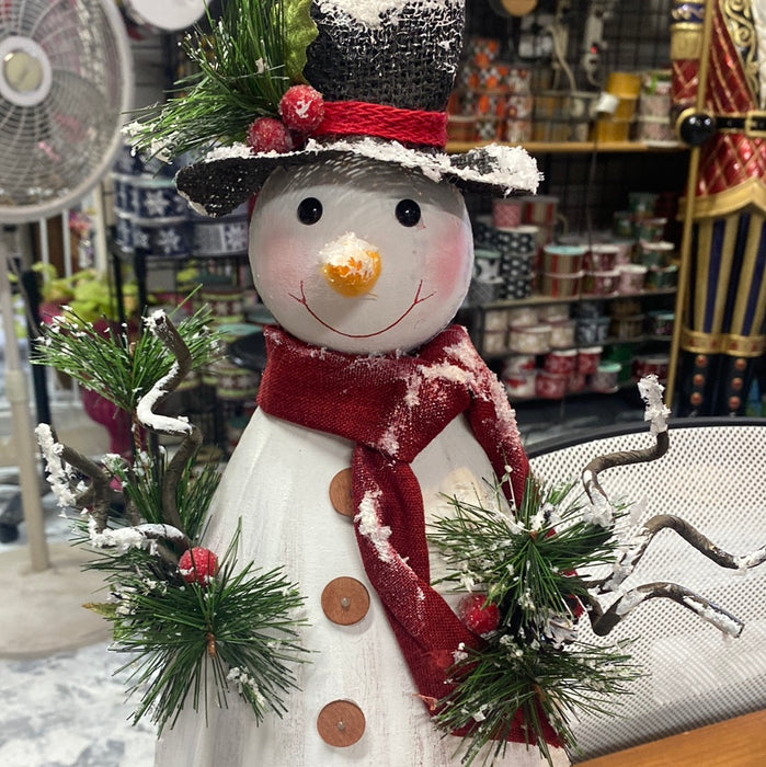 Snowman with Pine
