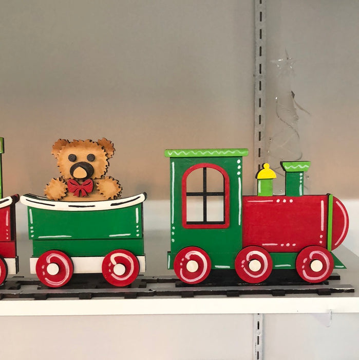 Christmas Train Set Shelf Sitter (UNPAINTED)