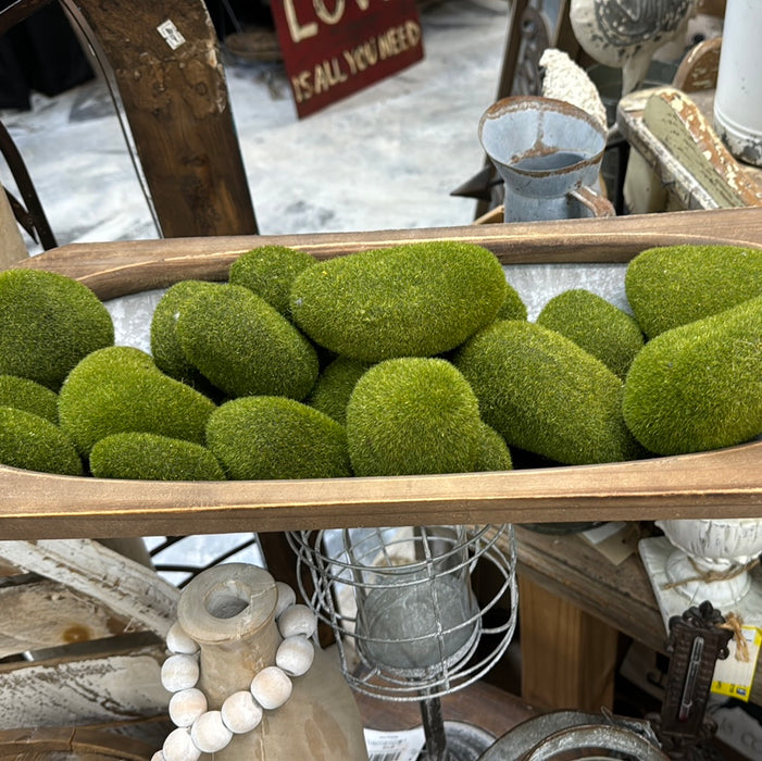 WOOD & METAL DOUGH BOWL