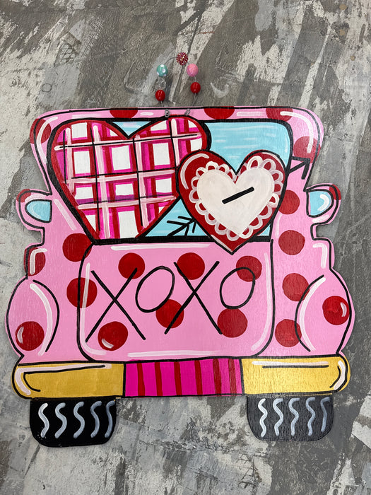 Valentine Truck Door Hanger with Paint Lines
