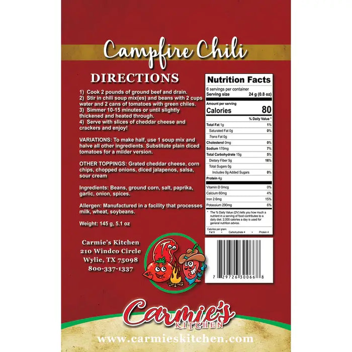 Campfire Chili  Soup Mix