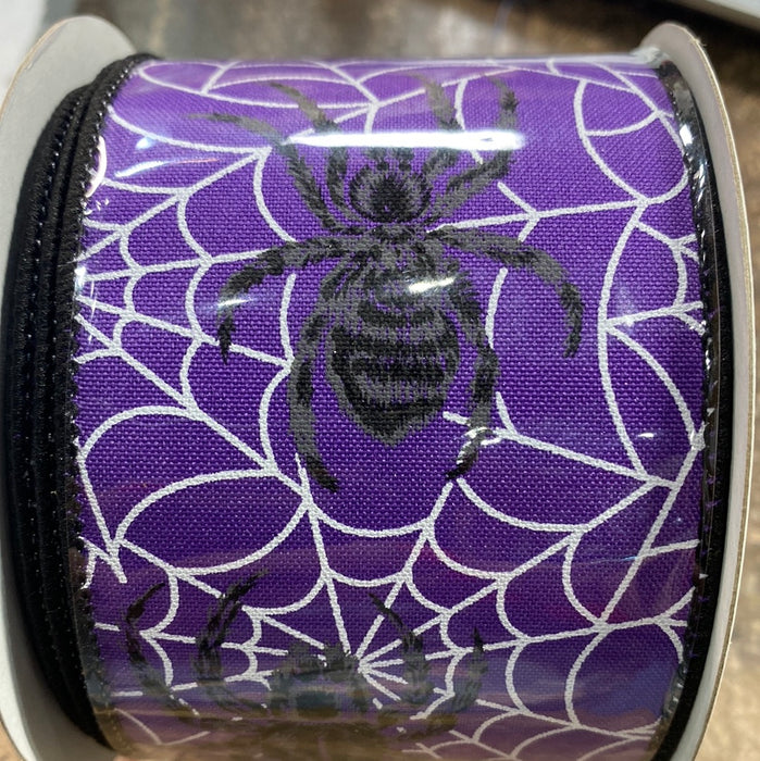 PURPLE SPIDER WITH WEB 2.5" RIBBON