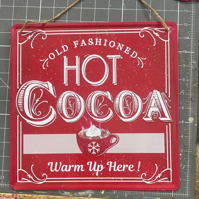 Hot Cocoa Metal Sign