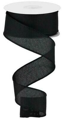 Black Burlap 1.5"