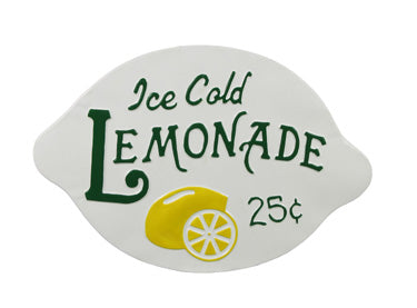 ENAMEL TIN LEMON WALL SIGN