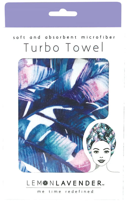 Lemon Lavender Turbo Towel- Purple Floral