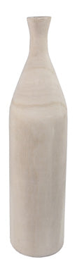 WOOD FAUX DECOR WHITEWASH VASE LARGE