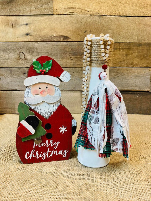 Plaid Christmas Necklace