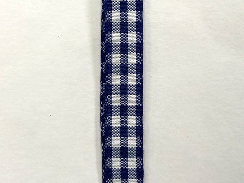 5/8 inch Blue and White Check Ribbon
