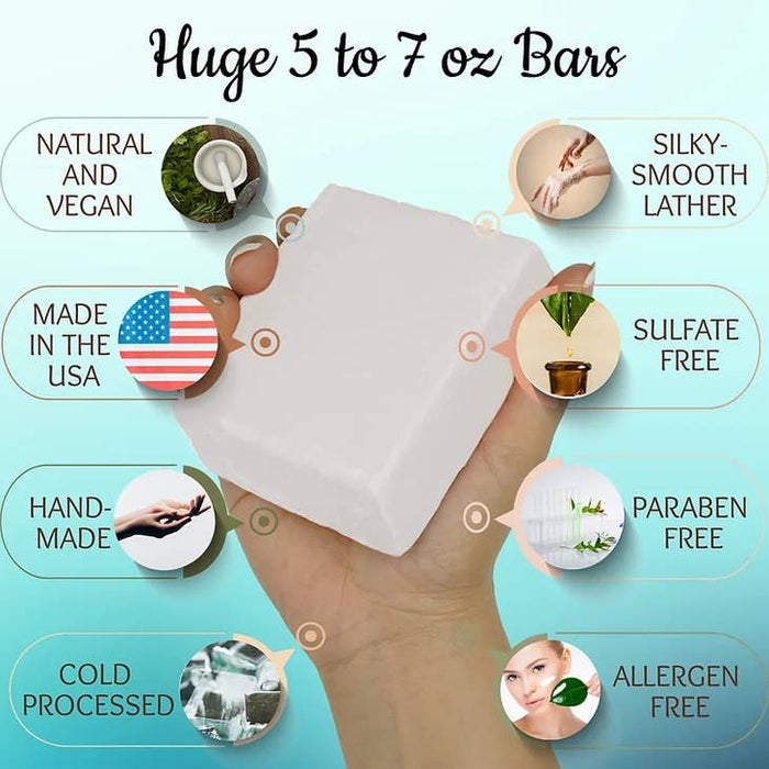 Amish Farm Nature Clean  5-Bar Bag - White with fragrance free/dye free
