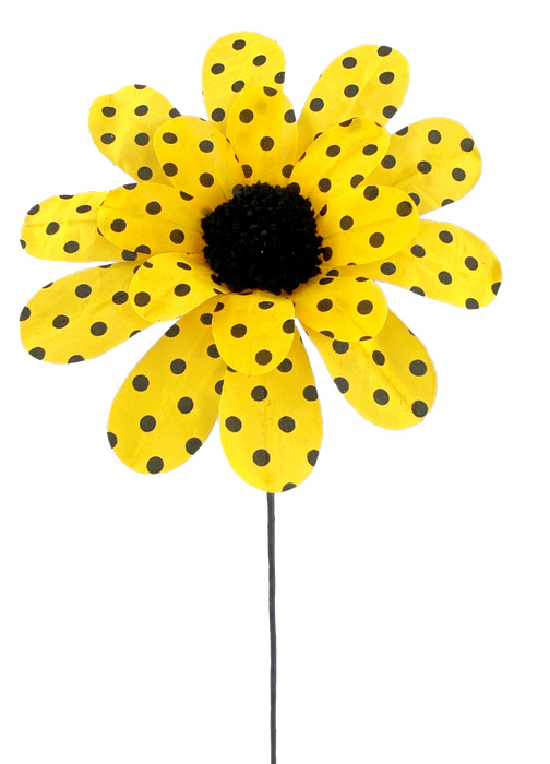 Polka dot sunflower spray H24