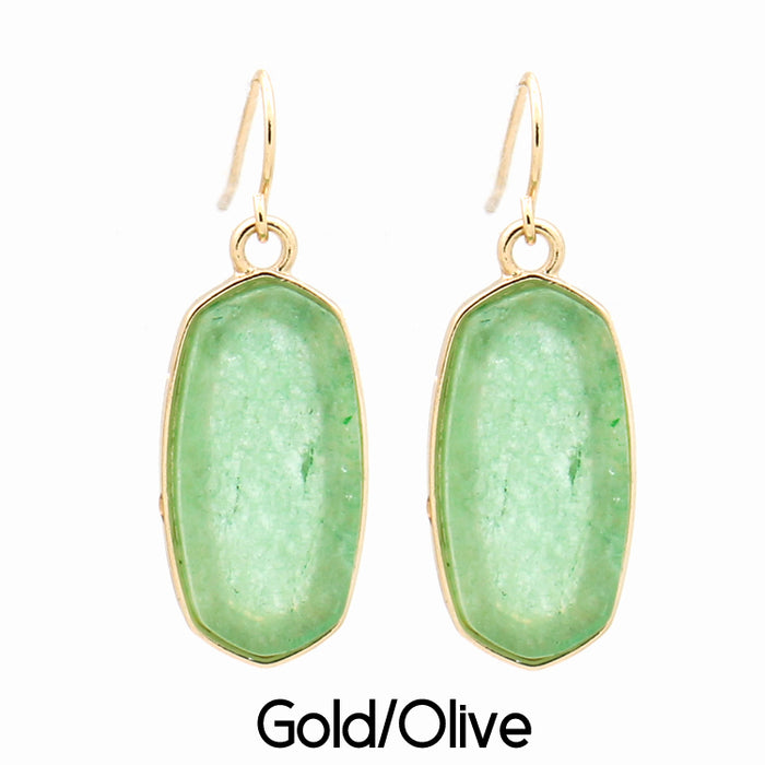 GREEN STONE EARRING
