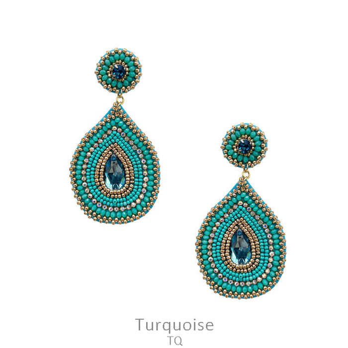 BEADED TEARDROP EARRING