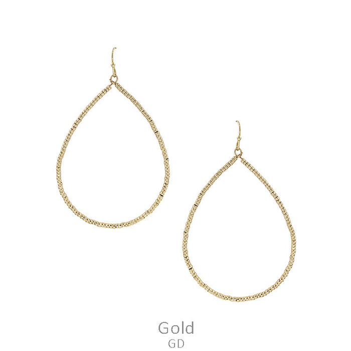 Metal Bead Teardrop Earring