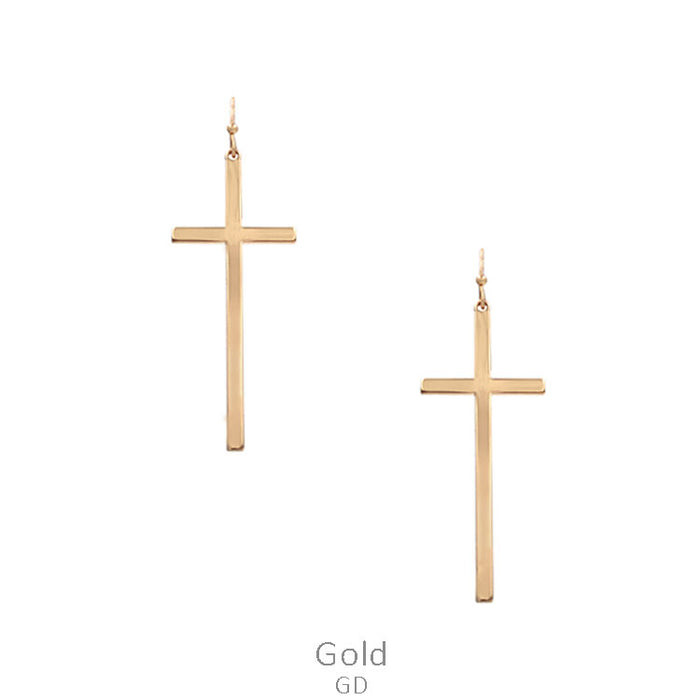 Metal Cross Earring