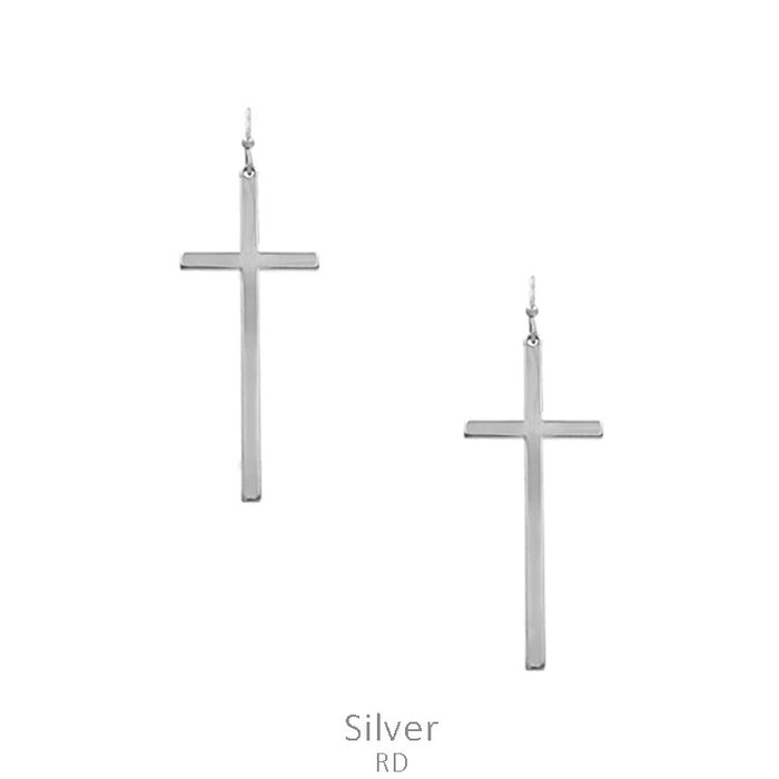 Metal Cross Earring