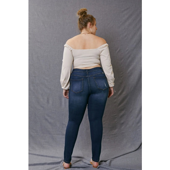 Gemma Plus Mid Rise Skinny Stretch Jean