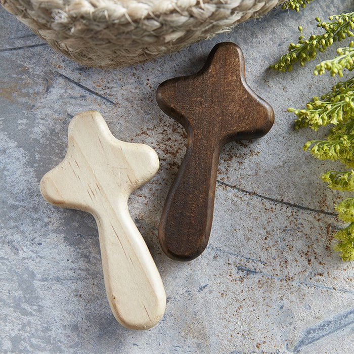 Hand Held Cross - WALNUT