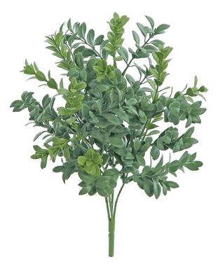 BOXWOOD BUSH, 11.75"; PE, UV & FIRE RETARDANT, GREEN