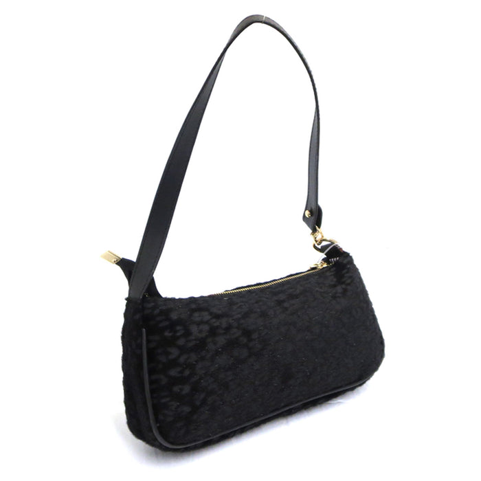 BLACK LEOPARD  HANDBAG