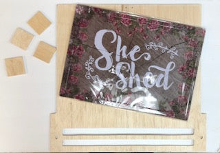 She Shed Sign and Rail Kit