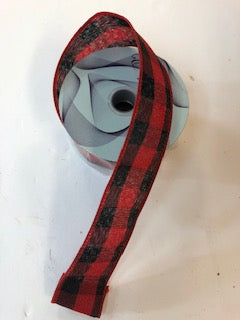 Red/Black Buffalo Plaid Ribbon 1.5"