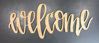 Welcome Wood Cutout
