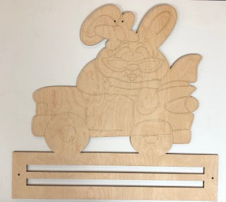 Bunny Car Rail with Paint Lines