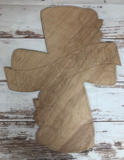 Easter Cross with Paint Lines