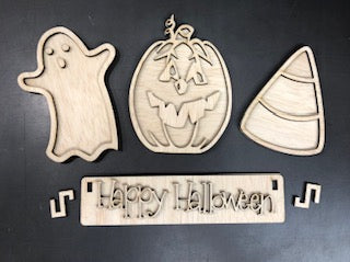 Happy Halloween Cutouts for Wagon Shelf Sitter (UNPAINTED)