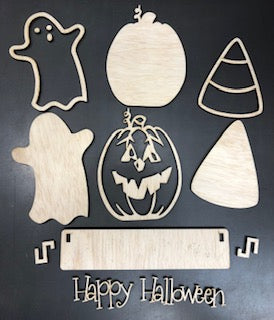 Happy Halloween Cutouts for Wagon Shelf Sitter (UNPAINTED)