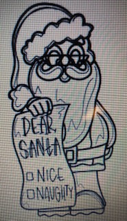 Dear Santa Naughty/Nice Door Hanger (unpainted)