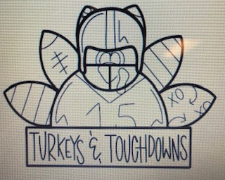 Turkey's & Touchdown Door Hanger (unpainted)