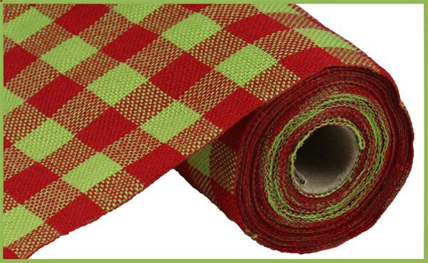 Check Faux Burlap Fabric