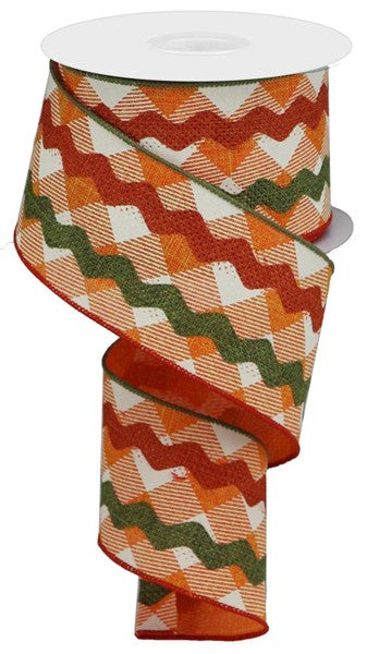 Diagonal Check Ric Rac Ribbon 2.5"