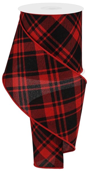 4"X10yd Diagonal Stripe/Check On Royal
