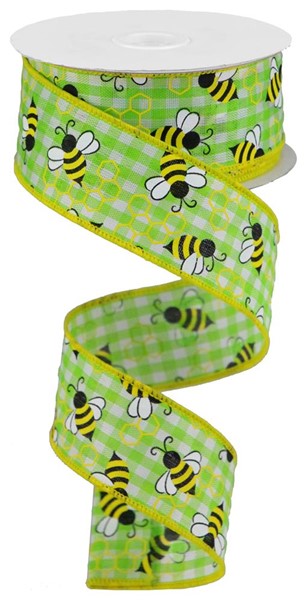 1.5"X10yd Mini Bumblebees On Check