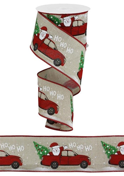 2.5"X10yd Ho Ho Santa/Tree/Truck/Royal Lt Nat/Rd/Blk/Gry/Grn/Wht