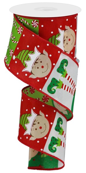 2.5"X10yd Elf Face Pattern/Satin